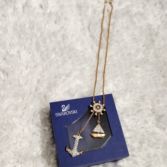 Swarovski Anchor Sailboat and Ship Wheel Necklace - Picture 15 of 16